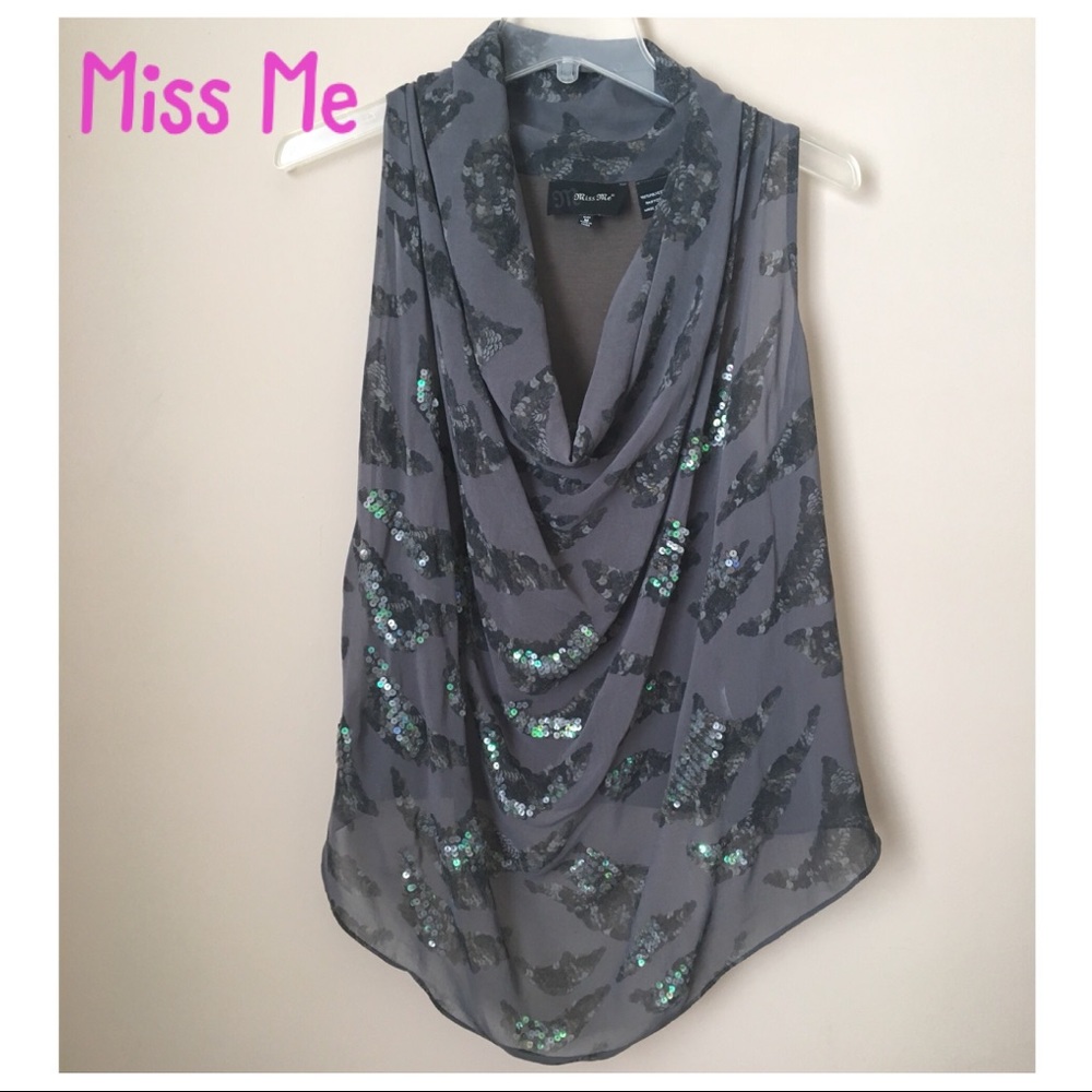 “Miss Me” Embellished Sequin Tank